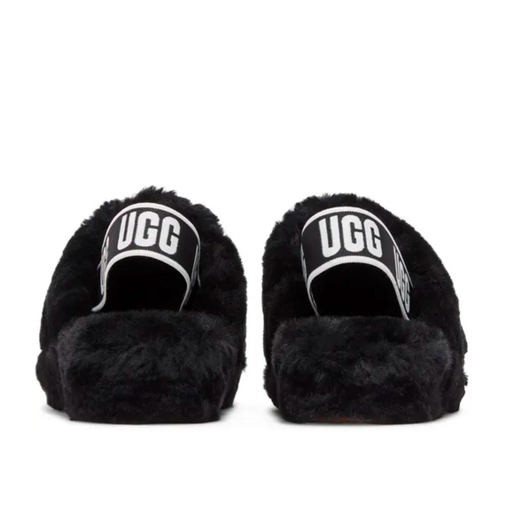 Ugg Fluff Yeah Slide 'Black' in size 7 - Picture 3 of 5